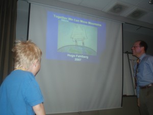 Dr Fred Kaplans föreläsning - Bilden som Hugo ritat.