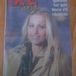 2009. Marie i tidningen Folket XL. Om att sluta som frisör och jobba med Hugo och FOP på heltid