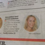 2011. Marie i DN. Fyller 45år och firar med Hugos morfar "115år till förmån för FOP"