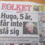 2004. Hugo framsidan på tidningen Folket.