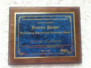 2012 Outstanding International Leadership Award.