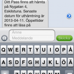 sms från polisen :)