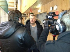 Lagkapten Pelle Fahlberg Intervjuad efter vinsten i Winter Games på Åland 2013