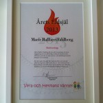 Årets Eldsjäl :) Fint!!! Tack snälla