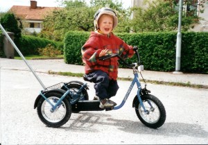 Hugos första cykel våren 2001